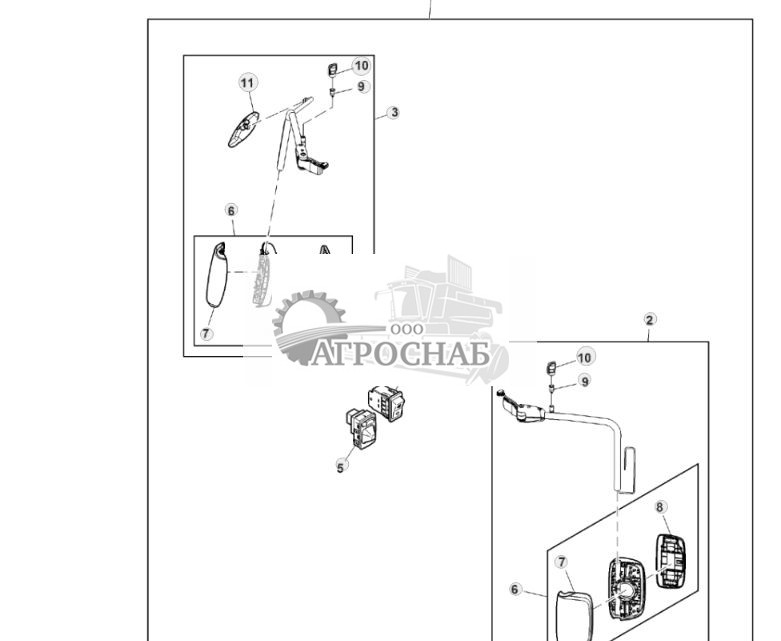 External Mirror, Electrical Head W Curb Mirror, Attachment - ST800557 546.jpg